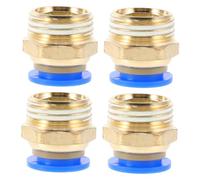 SEWACC 4 Pezzi Raccordi Pneumatici Rame Attacchi per Tubo Aria Connettori Diretti Push To Connect Compatibili con Compressori Pneumatici Design per Massimizzare Prestazioni Del