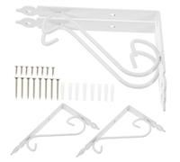 SEWACC 4 pezzi Staffe Muro Stile Set da Reggimensola per Libreria e Scaffali Ferro Resistente Facile Installazione Design Vintage per Arredamento Moderno
