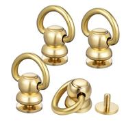 SEWACC 4 Pz Unghie Ciuccio Macchina telefonica Filo per Saldatura di Automobili Anelli Viti d'oro a D in Metallo e prigioniera prigioniera per Rivetti in Ottone Golden