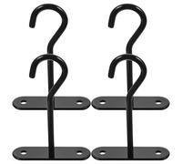 SEWACC 4 Set Ganci da Soffitto per Piante Ganci Esterni Resistenti per Appendi Piante Fiori e Decorazioni Leggere per Fioriere Balcone e Parete Esterna Nero