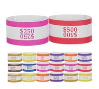 SEWACC 400 Fascette Autoadesive per Banconote, Fascette Porta Soldi in Carta Resistente, Involucri di Denaro Colorati per Banche, Supermercati e Gestione Contanti Colore Colore Casuale