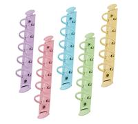 SEWACC 5 Pezzi - Clips Carte Flessibile Da Te Foglia Cancelleria Fogli Mobili Per Sciolto E Organizzare Fibbie Legatoria Raccoglitore Riutilizzabile - Anelli Metallo