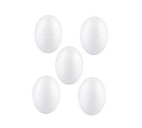 SEWACC 50 Pezzi di Pasqua metà in polistirolo sculture da Modellare in polistirolo Uova Bianche per l'artigianato Sagome di polistirolo espanso Easter Egg Uova di Pasqua Bianca