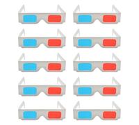 SEWACC 50 Pezzi Occhiali Anaglifici 3D in Cartone Rosso e Blu per Film e Giochi Tridimensionali Occhiali 3D Anaglifici di Carta per Feste Compleanni e Visione Quotidiana