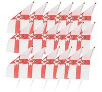 SEWACC 50Pcs Bandiera dell'Irlanda del 14X21 Cm Portatile per e Sport Bandiere Resistenti per Eventi Decorazioni Colorate