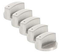 SEWACC 5pezzi Manopole Acciaio Inox Per Piano Cottura Gas Pomelli Bruciatori Resistenti e Anticorrosione Sostituzione Facile Per Fornelli e Cucine Controllo Stabile e Durevole