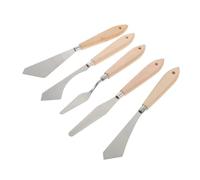 SEWACC 5pezzi Spatole Per Pittura Inossidabile Raschietti Per Miscelazione Colori Per Tecniche Di Pittura Su Tela e Acrilico Manico Ergonomico e Varietà Di Forme