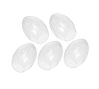 SEWACC 5pezzi Uova di Pasqua Trasparenti Riempibili Palline di Plastica Trasparenti per Decorazioni Ornamentali Resistenti e Riutilizzabili per Bomboniere Pasquali Primaverile e