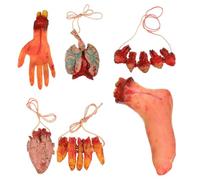 SEWACC 6 ciondoli finti per parti del corpo, decorazioni spaventose per Halloween e feste in casa cacciata
