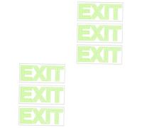 SEWACC 6 pezzi Adesivi Fotoluminescenti Exit Sticker Guida Pavimento Notturni Luminosi Facili da Applicare e Rimuovere senza Residui per Sicurezza in Scuole e Uffici