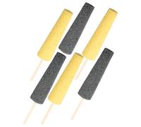 SEWACC 6 Pezzi Bastoncini di Spugna per Ceramica Neri e Gialli Utensili per Modellazione Argilla Potere Levigante Spugne per Finitura e Pulizia Adatti per Artisti e Laboratori di