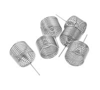 SEWACC 6 pezzi Contenitori Fertilizzante in Acciaio Inossidabile con Coperchio Mini Cesti per Fertilizzazione Automatica Piante e Bonsai Protezione da Animali e Vento Adatti per Fioriere