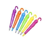 SEWACC 6 pezzi Penne Ombrello Colori Casual Design per Scuola Ufficio Scrittura Ergonomica Colore Casuale Colore Casuale