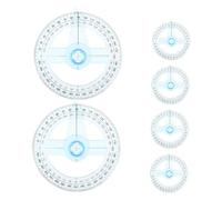 SEWACC 6 pezzi Plastica Trasparente con Goniometro Braccio Oscillante per Misurazioni Angolari Precise Strumento Multifunzionale per Scuola Ufficio e Disegno
