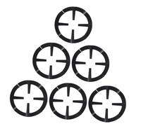 SEWACC 6 Pezzi Riduttori Anelli Per Fornelli a Gas in Ferro Nero, Supporti Stabili Per Pentole e Bollitori Piccoli, Accessori Cucina Per Piani Di Cottura a Gas