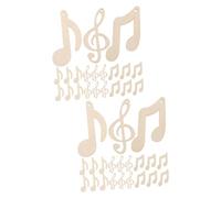 SEWACC 60 pezzi Legnetti Lavoretti Note Musicali Legno Non per Decorazioni Fai da Te Resistenti Deformazioni Facili da Colorare Leggeri e Adatti Progetti Manuali Creativi