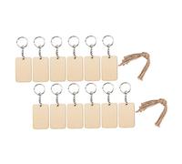 SEWACC 60 pezzi Portachiavi Legno Quadrati Vuoti per Decorazioni DIY Pendenti Resistenti per Fai da Te Kit Creativo per Personalizzare con Disegni e Incisioni Regalo per e