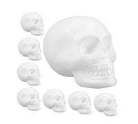 SEWACC 8 Pezzi Decori del Bar di Halloween Party Decorazioni per La Testa del Cranio in Polistirolo Schiuma di Modellistica Fai -da -Te Palline di Schiuma Artigiane di Halloween White