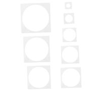 SEWACC 8 Pezzi Template Circolari Riutilizzabili per Progetti Pittura Fai da Te Stencil Geometrici Facili da Usare per Decorazioni e Scrapbooking per Aula e Creazioni