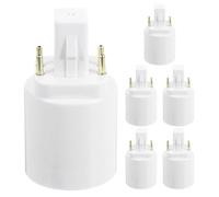 SEWACC Adattatore portalampada da G24Q a E27 da 6 pezzi - Convertitore portalampada a 4 pin - Adattatore base luce a vite universale per conversione luci di casa, ufficio, feste