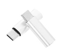 SEWACC Adattatore Usb Tipo c a 3,5 Mm Per Cuffie, Convertitore Audio 2pcs Compatibile Smartphone e Tablet, Inserimento Reversibile, Riduzione Radiazioni, Colore Argento