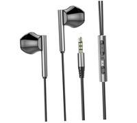 SEWACC Auricolari Da Gioco In-ear Bassi Potenti, Cuffie Microfono Cablate 3,5 Mm in Silicone Resistente, Compatibili Dispositivi Per Gaming, Musica e Video, Colore Nero