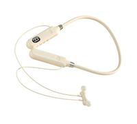 SEWACC Auricolari Wireless Neckband Leggeri per Sport Design Ergonomico Comfort Suono e Connessione Fili per Corsa e Palestra Beige
