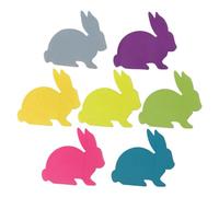 SEWACC Blocco Note Autoadesivo a Forma di Coniglio per Pasqua, Set da 7 Mini Quaderni Portatili Adesivo Forte, Appunti Colorati per Scuola, Ufficio e Decorazioni Festive