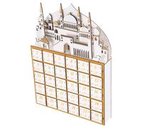 SEWACC Calendario Avvento Ramadan in Legno con Luce LED E Cassetti Conto alla Rovescia 30 Giorni Decorazioni per Festa Islamica Eid Organizer da Tavolo Compatto E Luminoso
