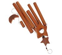 SEWACC Campanelli Eolici in Bambù Creativi a Forma di Stella Decorazioni da Appendere in Legno Ecologico per Giardino e Casa Campanellino a Vento Artigianale Installazione Semplice