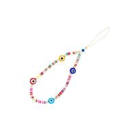 SEWACC Cordino per Telefono con Perline Colorate Cinturino da Mano Decorativo Charm Tradizionale per Smartphone Resistente e Antismarrimento Adatto Telefoni e Accessori Elettronici