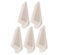 SEWACC Fermaporta a Cuneo in Gomma 5 Pezzi Bianco per Pavimento Resistente e Antiscivolo Accessorio per Porte Casa e Hotel Utensile Pratico per Sicurezza e Uso Quotidiano