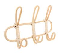 SEWACC Ganci da Parete Intrecciati a Mano in Rattan Naturale Porta Asciugamani da Bagno Montaggio a Parete Appendiabiti Versatile per Camera da Letto Bagno Giardino e Balcone