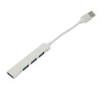 SEWACC Hub USB 3.0 a 4 Porte in Lega di Alluminio, Extender USB Multifunzione Portatile per Laptop e Ufficio, Superficie Sabbiata Argento Supporto Collegamento a Caldo e velocità Dati Superveloci