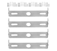 SEWACC Kit Staffa di Montaggio a Sospensione 4 Pezzi per Plafoniera, Applique e Ventilatore a Muro, Piastra di Montaggio in Metallo per Supporto Luci da Soffitto e Muro