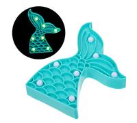 SEWACC Lampada Coda Sirena LED Verde Lampada da Creativa e Resistente per Decorazione Camera Ragazze e Luce Senza Batterie
