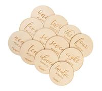 SEWACC Mensili Legno per Milestone Cards Fotografiche Resistenti per Registrare Speciali Del Primo Anno Accessori Foto Durable e Pratici