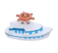 SEWACC Modellino di Barca a Vela in Resina Bianca con Timoniere, Decorazione da Tavolo per Interni Stile Mediterraneo, Ornamento da Scrivania a Tema Spiaggia, Regalo per Arredamento