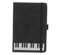 SEWACC Notebook con Copertina PU Nera Carta Liscia per Scrivere e per Appassionati di Studenti e Ufficio per Spartiti Piano e Chitarra