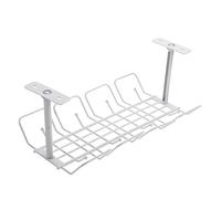 SEWACC Organizer Porta Cavi e Vassoio Portacavi Sotto La Scrivania Per Ufficio, Cestino Portaoggetti Sospeso Semplice e Robusto, Gestione Cavi Cucina e Studio, Colore Grigio,