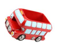 SEWACC Ornamento Vaso da Fiori in Resina Forma di Autobus Vintage Due Piani Decorazione per Interno Casa e Ufficio Resistente e Ecologico Regalo per Amici e Famiglia