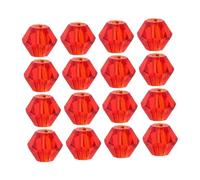 SEWACC Perline Bicone Rosse Trasparenti Perline Sfaccettate in Plastica Resistenti e Brillanti Materiali Te per Gioielli per Bracciali Collane e Orecchini