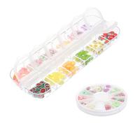 SEWACC Pezzi per Manicure Fai da Te a Forma di Fetta di Frutta in Ceramica 3D Decorazioni Nail Art Vivaci 12 Modelli Colorati Set da 2 Scatole per Unghie e Progetti Creativi