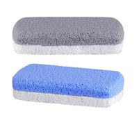 SEWACC Pietra Pomice per Piedi 2 Pezzi Bicolore in Schiuma di Vetro Esfoliante per Rimozione Calli e Pelle Morta Raspa Leggera per Pedicure Massaggio Rilassante Adatta a Casa Viaggio