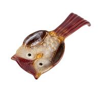 SEWACC Poggiamestolo in Ceramica a Forma di Civetta Portamestolo da Cucina Decorativo Portapale per Ristoranti Facile da Pulire Supporto Utensili Resistente per Uso Domestico e
