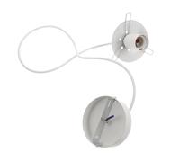 SEWACC Portalampada a Vite in Pvc E27 Sospeso per Lampade da Soffitto, Attacco Medio Compatibile Lampadine E27, Accessorio per Illuminazione a Sospensione Domestica Filo Regolabile