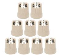 SEWACC Portalampada Ceramico E27 Filettato Resistente Alte Temperature, Ricambio Per Lampade Led, Alogene e Incandescenza, Kit 12 Pezzi Per Uso Domestico e Commerciale
