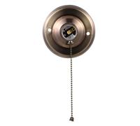 SEWACC Portalampada E27 Vintage Da Soffitto Con Base a Muro Retrò in Materiale Durevole Per Lampadine Standard, Per Casa, Soggiorno, Ristorante e Bar, Set Con Interruttore a Catena