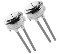 SEWACC Pulsante di Scarico Doppio per Wc Vintage 48×57mm, Kit 2 Pezzi Sostitutivi per Serbatoi Bagno, Accessori Riparazione Sedile Water Controllo Preciso dello Scarico