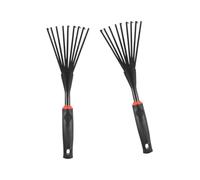 SEWACC Rastrello da Giardinaggio a Mano 9 Denti Set 2 Pezzi con Impugnatura Antiscivolo in Plastica e Acciaio al Carbonio per Giardino Cortile e Fattoria